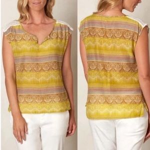 Prana Sleeveless Silk Blend Blouse